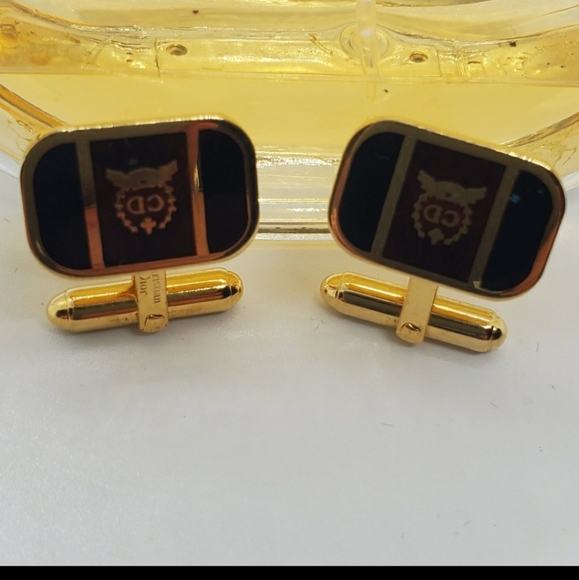 Vintage Christian Dior CD Logo Rare Signed Cuff Links - Picture 6 of 8